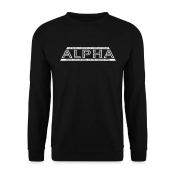 Je suis un mâle alpha - VERSION WHITE - - Sweat-shirt Unisexe - noir - Devant - Alina (178cm) & Michal (187cm)