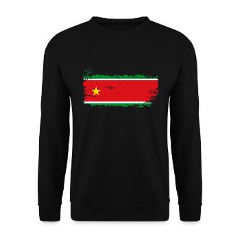 Guadeloupe - gwada grunge flag - Unisex Sweatshirt - black - Front - Alina (178cm) & Michal (187cm)
