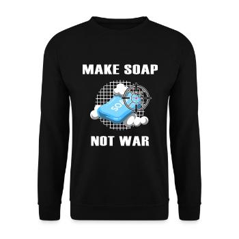 soap soap carver make soap not war - Unisex Sweatshirt - black - Front - Alina (178cm) & Michal (187cm)