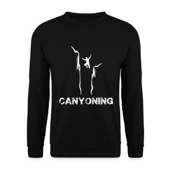 canyoning canyon - Unisex Sweatshirt - black - Front - Alina (178cm) & Michal (187cm)