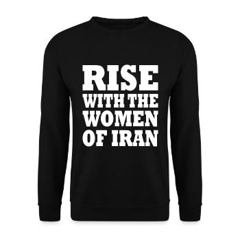 Rise with the women of iran - Sweat-shirt Unisexe - noir - Devant - Alina (178cm) & Michal (187cm)