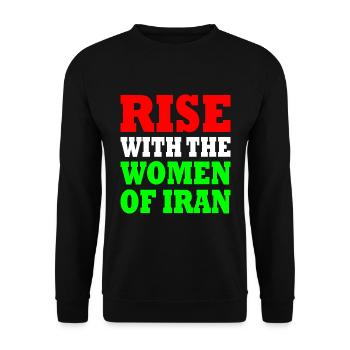 Rise with the women of iran - Sweat-shirt Unisexe - noir - Devant - Alina (178cm) & Michal (187cm)