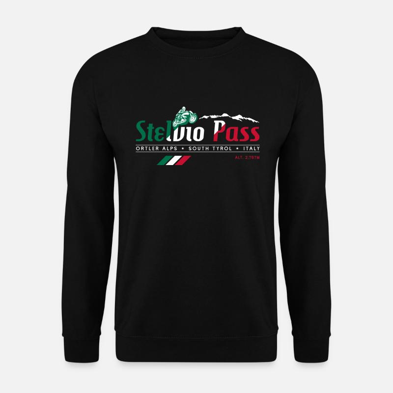 Stelvio Pass T Shirt Design 02 - Unisex Pullover - Schwarz