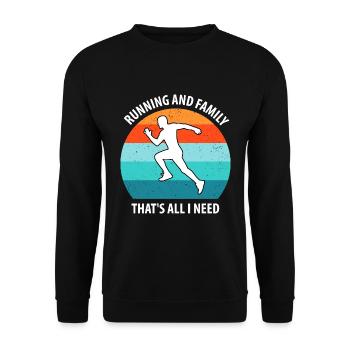 Joggen - Unisex Pullover - Schwarz - Vorne - Alina (178cm) & Michal (187cm)