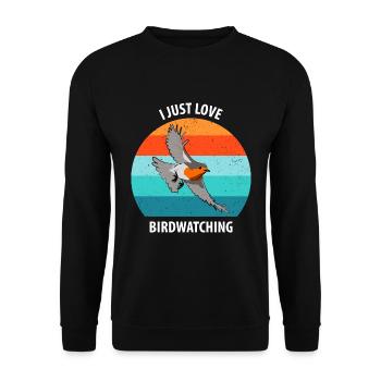 Bird Watching Bird Watching Birding Bird - Unisex Sweatshirt - black - Front - Alina (178cm) & Michal (187cm)