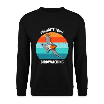 Bird Watching Bird Watching Birding Bird - Unisex Sweatshirt - black - Front - Alina (178cm) & Michal (187cm)