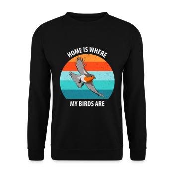 Bird Watching Bird Watching Birding Bird - Unisex Sweatshirt - black - Front - Alina (178cm) & Michal (187cm)