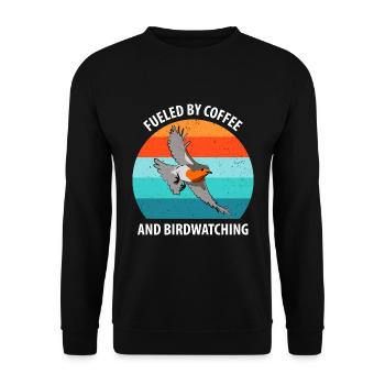 Bird Watching Bird Watching Birding Bird - Unisex Sweatshirt - black - Front - Alina (178cm) & Michal (187cm)