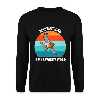 Bird Watching Bird Watching Birding Bird - Unisex Sweatshirt - black - Front - Alina (178cm) & Michal (187cm)