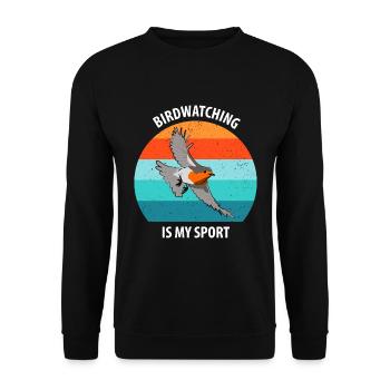 Bird Watching Bird Watching Birding Bird - Unisex Sweatshirt - black - Front - Alina (178cm) & Michal (187cm)