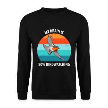Bird Watching Bird Watching Birding Bird - Unisex Sweatshirt - black - Front - Alina (178cm) & Michal (187cm)
