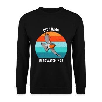 Bird Watching Bird Watching Birding Bird - Unisex Sweatshirt - black - Front - Alina (178cm) & Michal (187cm)