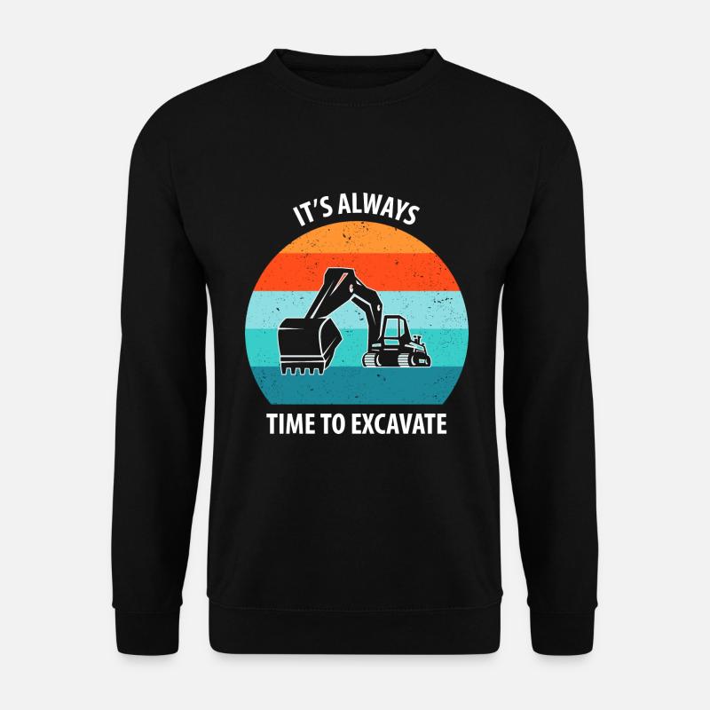 Bagger Baggerfahrer Baggerwagen - Unisex Pullover - Schwarz