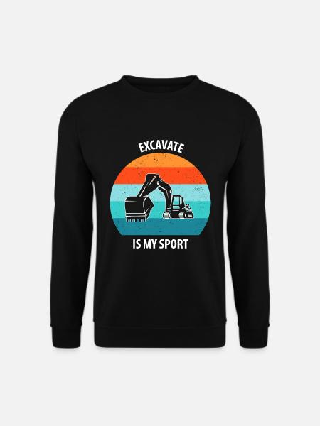 Bagger Baggerfahrer Baggerwagen - Unisex Pullover - Schwarz