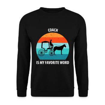 Calèche de cocher Calèche tirée par des chevaux Calèche - Sweat-shirt Unisexe - noir - Devant - Alina (178cm) & Michal (187cm)
