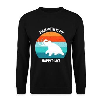 Drôle de mammouth de l’âge de pierre de l’âge de glace Design préhistorique - Sweat-shirt Unisexe - noir - Devant - Alina (178cm) & Michal (187cm)