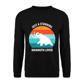 Drôle de mammouth de l’âge de pierre de l’âge de glace Design préhistorique - Sweat-shirt Unisexe - noir - Devant - Alina (178cm) & Michal (187cm)