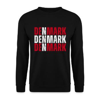 Flag of Denmark, Danish pride - Unisex Sweatshirt - black - Front - Alina (178cm) & Michal (187cm)