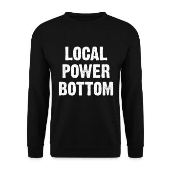 Local Power Bottom - Unisex Sweatshirt - black - Front - Alina (178cm) & Michal (187cm)