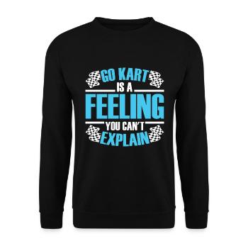 Go Kart est un sentiment que vous ne pouvez pas expliquer - Sweat-shirt Unisexe - noir - Devant - Alina (178cm) & Michal (187cm)