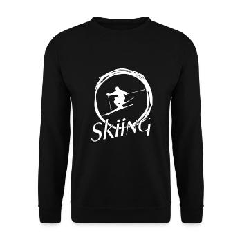 ski ski fahren schi foan skiing - Unisex Pullover - Schwarz - Vorne - Alina (178cm) & Michal (187cm)