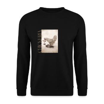 CHICKERIA II - Unisex Pullover - Schwarz - Vorne - Alina (178cm) & Michal (187cm)