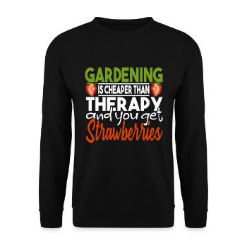 Picking strawberries - Unisex Sweatshirt - black - Front - Alina (178cm) & Michal (187cm)