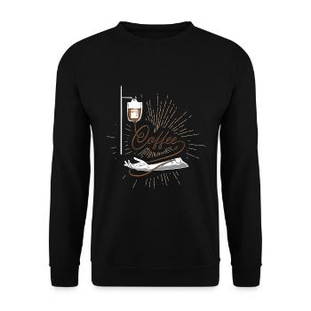 Coffee vein nurse care health - Unisex Sweatshirt - black - Front - Alina (178cm) & Michal (187cm)