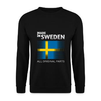 Schweden made in geboren Fahne schwedisch - Unisex Pullover - Schwarz - Vorne - Alina (178cm) & Michal (187cm)