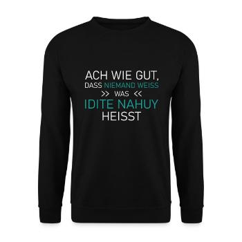 Russland Russisch lustige Sprüche für nahui Russen - Unisex Pullover - Schwarz - Vorne - Alina (178cm) & Michal (187cm)