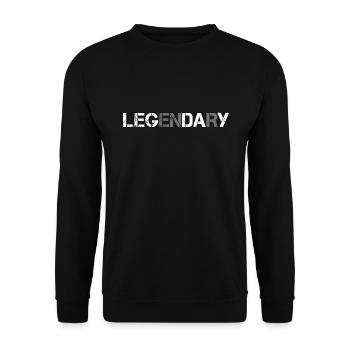 Workout Leg day Legendary Training Powerlifting - Unisex Pullover - Schwarz - Vorne - Alina (178cm) & Michal (187cm)