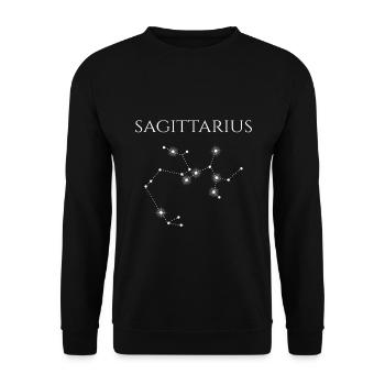 Sagittarius Sternbild Sternzeichen Schütze Sterne - Unisex Pullover - Schwarz - Vorne - Alina (178cm) & Michal (187cm)
