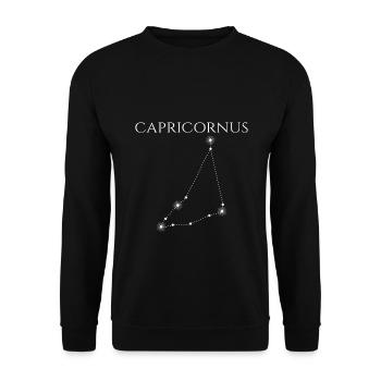 Capricornus Sternbild Sternzeichen Steinbock - Unisex Pullover - Schwarz - Vorne - Alina (178cm) & Michal (187cm)