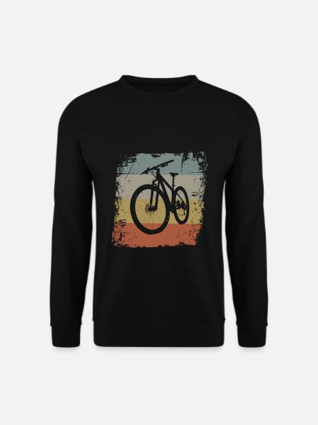 Mountenbike Vintage Fahrrad Rennrad Fahrradfahrer - Unisex Pullover - Schwarz