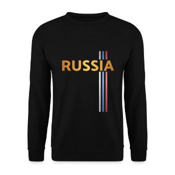 Russia Made in Russia Russian slav Soviet Union - Unisex Sweatshirt - black - Front - Alina (178cm) & Michal (187cm)