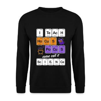 Periodensystem hocus pocus Magie Chemiker Lehrer - Unisex Pullover - Schwarz - Vorne - Alina (178cm) & Michal (187cm)
