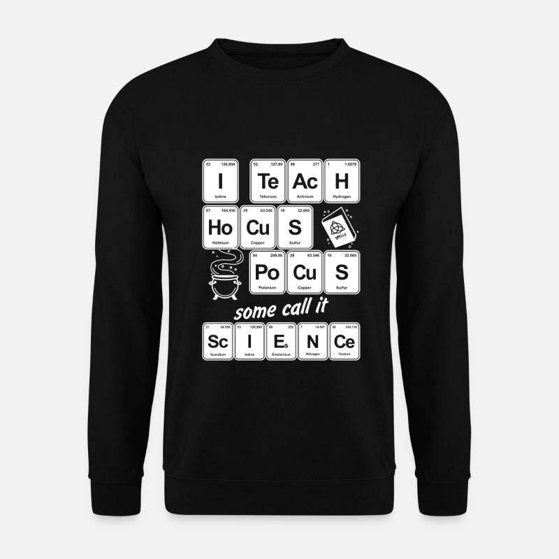 Periodensystem hocus pocus Magie Chemiker Lehrer - Unisex Pullover - Schwarz