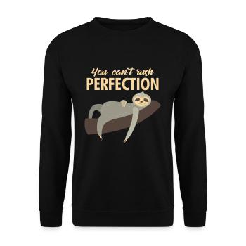 sloth - Unisex Sweatshirt - black - Front - Alina (178cm) & Michal (187cm)