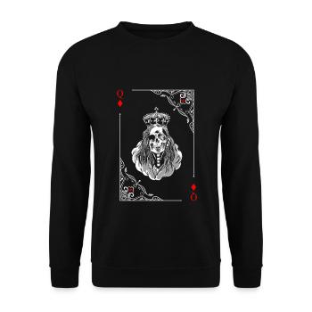 Cartes Cartes Card - Sweat-shirt Unisexe - noir - Devant - Alina (178cm) & Michal (187cm)