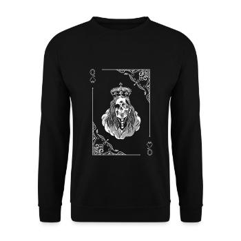 Cartes cartes De Croix Dame Jeu de cartes - Sweat-shirt Unisexe - noir - Devant - Alina (178cm) & Michal (187cm)