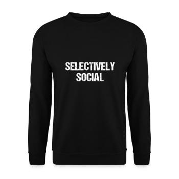 sélectivement social Je déteste les gens dont je ne me soucie pas - Sweat-shirt Unisexe - noir - Devant - Alina (178cm) & Michal (187cm)