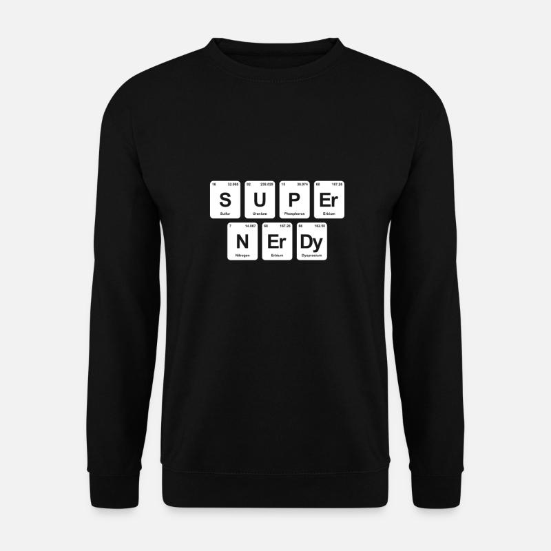 Periodensystem Elemente super nerdy - Unisex Pullover - Schwarz