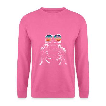 Grenouille avec des lunettes de soleil cool pour les vacanciers - Sweat-shirt Unisexe - rose - Devant