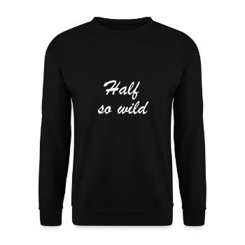 half so wild - halb so wild - Unisex Pullover - Schwarz - Vorne - Alina (178cm) & Michal (187cm)