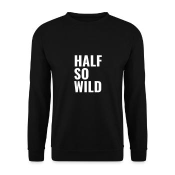 half so wild - halb so wild - Unisex Pullover - Schwarz - Vorne - Alina (178cm) & Michal (187cm)