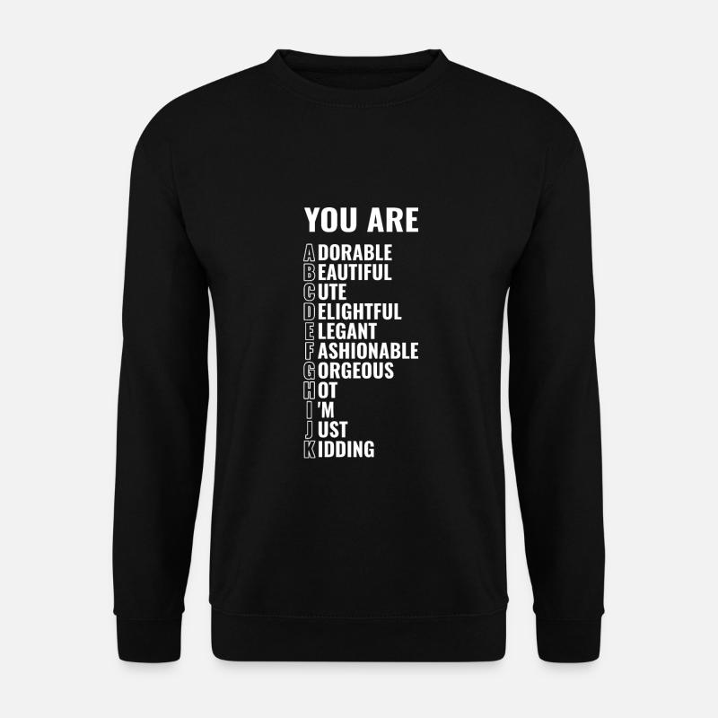 Vous êtes abcdefghijk - Alphabet - Sweat-shirt Unisexe - noir