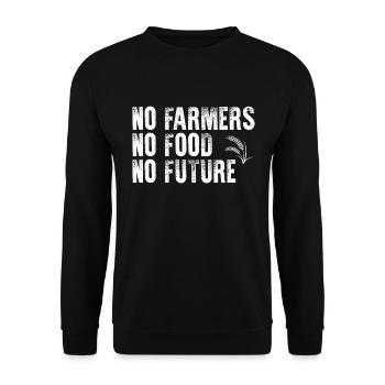 Farmer Farmer Demo No Farmers No Food No Future - Unisex Sweatshirt - black - Front - Alina (178cm) & Michal (187cm)