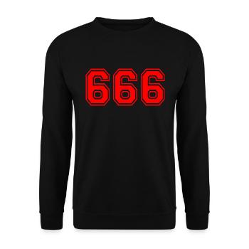 666 - Sweat-shirt Unisexe - noir - Devant - Alina (178cm) & Michal (187cm)