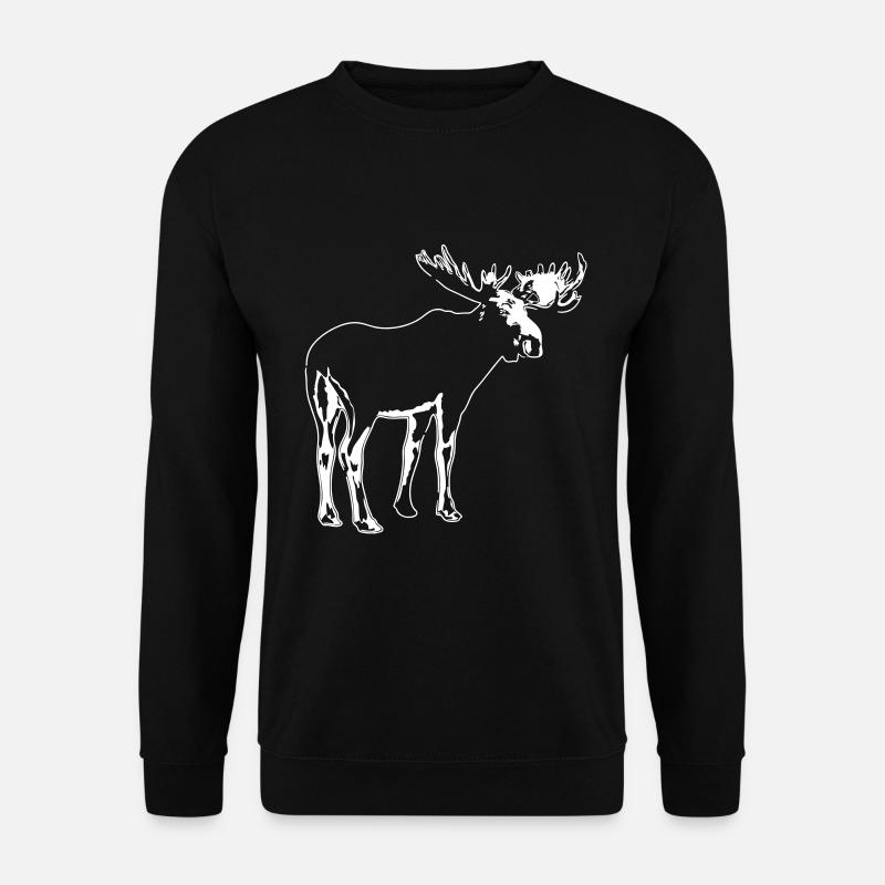 moose - elk - hunting - hunter - Unisex Sweatshirt - black