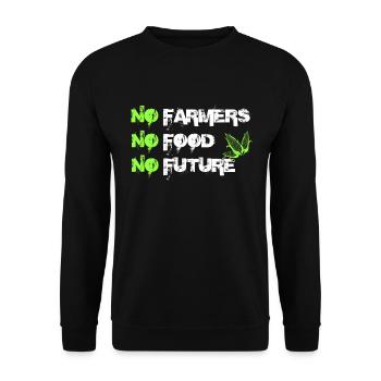 Pas d'agriculteurs, pas de nourriture, pas d'avenir - Sweat-shirt Unisexe - noir - Devant - Alina (178cm) & Michal (187cm)
